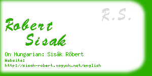 robert sisak business card