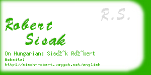 robert sisak business card
